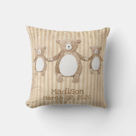 Almofada Barramento do Urso Castanho Cute, Nome Russo