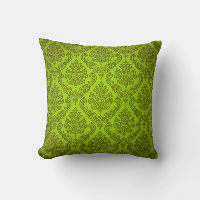 Almofada Barroco Vintage Damask| citron (Frente)