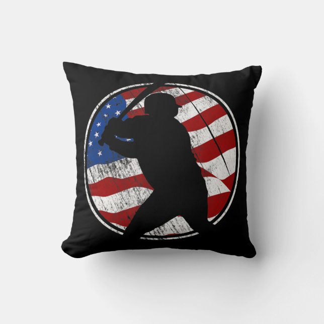 Almofada Baseball American Flag - Vintage Baseball (Frente)