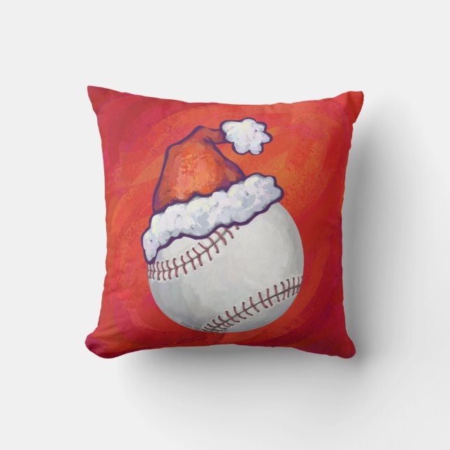 Almofada Baseball com Santa Hat em Vermelho (Frente)