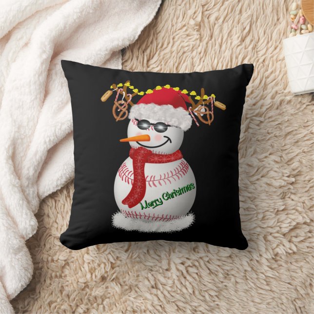 Almofada Baseball Snowman Decorado com Snacks Populares (Cobertor)