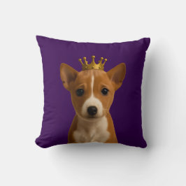 Almofada Basenji Puppy na Dourada Coroa
