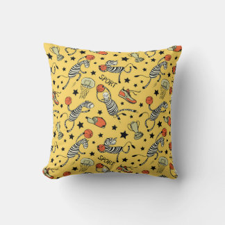 Almofada Basketball game seamless pattern with doodle cute 