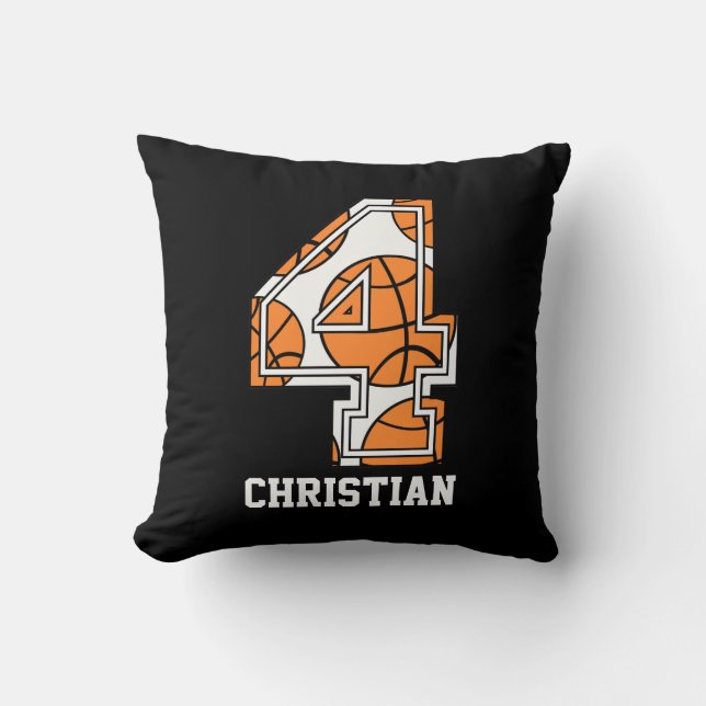 Almofada Basquetebol personalizado número 4 (Frente)