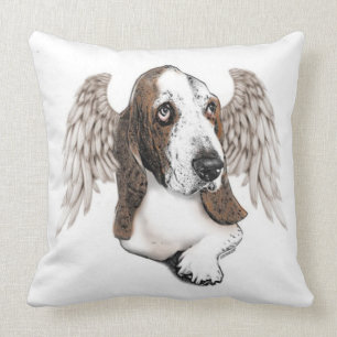 Almofada Basset Hound angélico