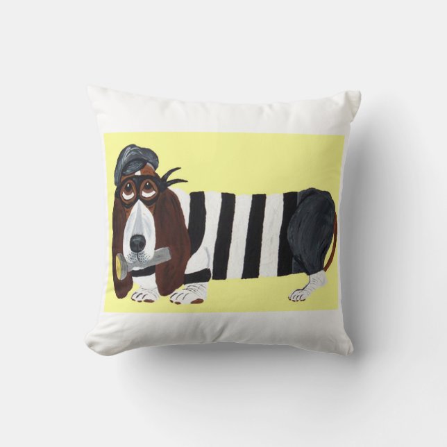 Almofada Basset Hound Burglar (Frente)