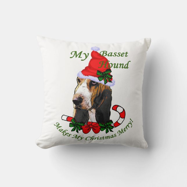 Almofada Basset Hound Natal (Frente)