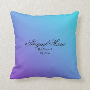 Almofada Bastão roxo Mitzvah da cerceta personalizado