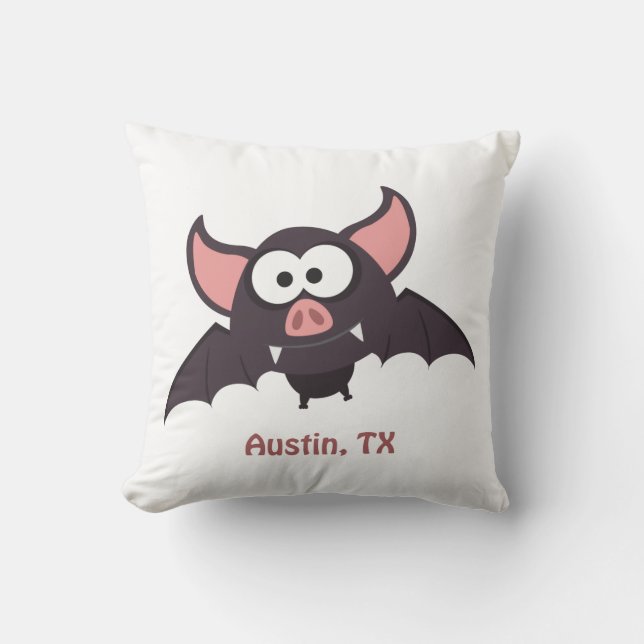 Almofada Bat - Austin, Texas (Frente)