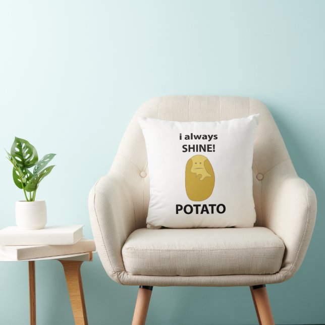 Almofada Batata Eu Sempre Brilho Batata Engraçada (Cadeira)