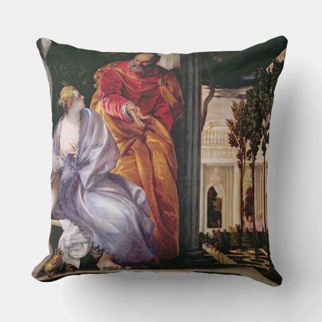 Almofada Bathsheba que banha-se, c.1575 (óleo em canvas) (Frente)