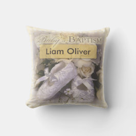 Almofada Batismo de Bebê Neutro, Nome Personalizável, Liam