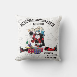Almofada Batman Harley Quinn "Sair E Jogar Puddin"
