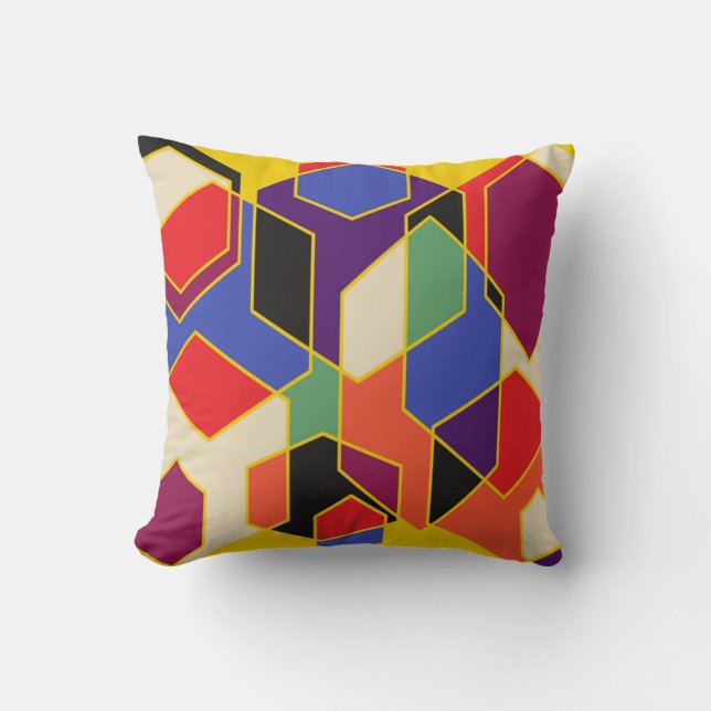 Almofada Bauhaus Hexágonos (Frente)