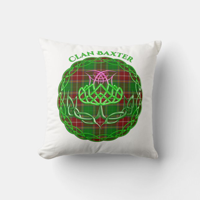 Almofada Baxter Scottish Tartan Celtic Thistle (Frente)