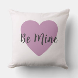 Almofada Be Mine Mauve Pink Heart Valentine's Day 