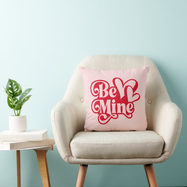 Almofada Be Mine Personalized Romantic Retro Pink (Cadeira)