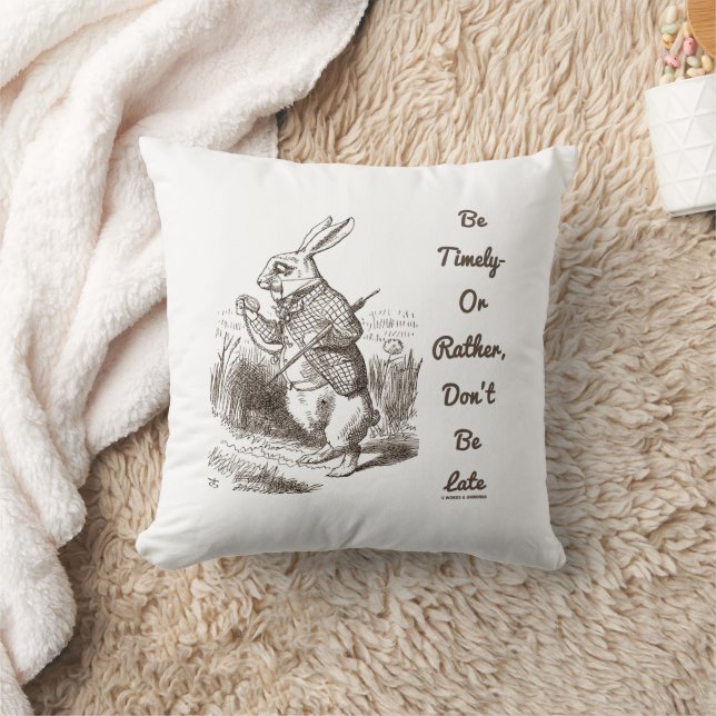 Almofada Be Timely- Or Rather, Don't Be Late White Rabbit (Cobertor)