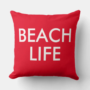 Almofada Beach Life Lifeguard Gift red