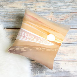 Almofada Beach Sunset Watercolor | Belo Amarelo