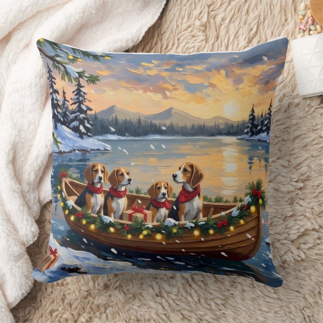 Almofada Beagle Christmas Boat Holiday (Cobertor)