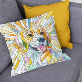 Almofada Beagle dog - Colorful Mosaic art