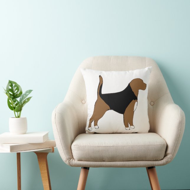 Almofada Beagle Silhouette (Cadeira)