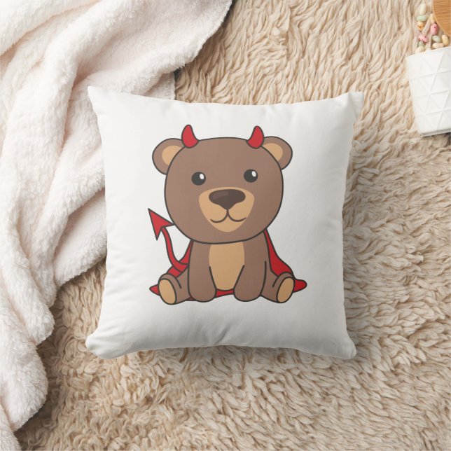 Almofada Bear Halloween Bonito Devil Kids Roupa De Bruxa (Cobertor)
