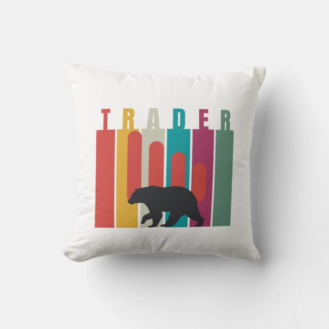 Almofada Bearish market | Trader | Simple design (Frente)