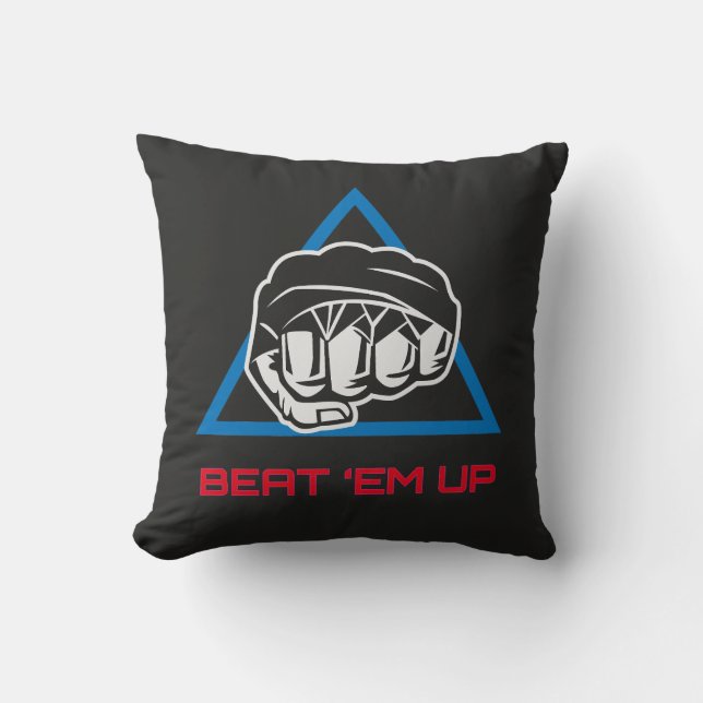 Almofada Beat Em Up Fighter Martial Arts Gaming Design (Frente)