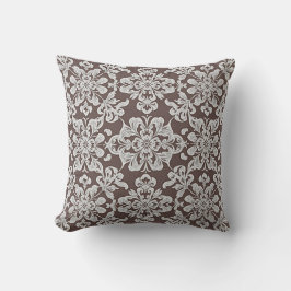 Almofada Beautiful Lace Pattern Throw Pillow