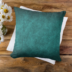 Almofada Beautiful Turquoise Old World Faux Leather