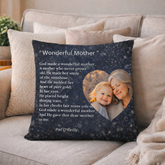 Almofada Beautiful “Wonderful Mother” Poem Cushion Gift