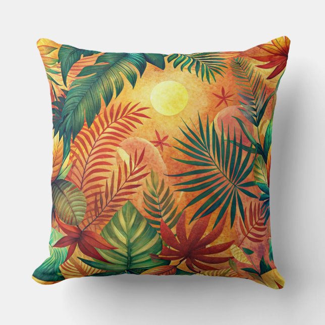 Almofada Beautyful Tropical  Pattern  Design Kissen (Frente)