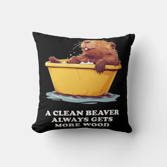 Almofada Beaver Lover Bath (Frente)