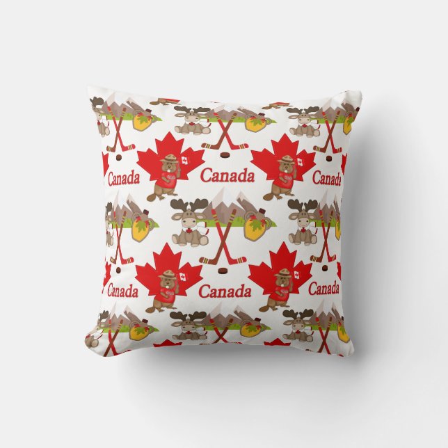 Almofada Beaver orgulhosamente canadense (Frente)