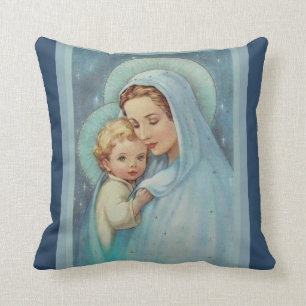 Almofada Bebê abençoado Jesus da mãe da Virgem Maria