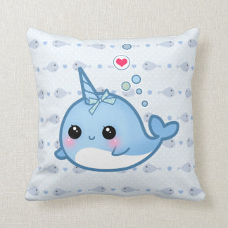 Almofada Bebê bonito narwhal