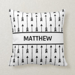 Almofada Bebê branco preto TRIBAL do berçário da seta