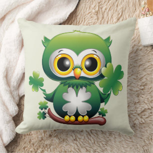 Almofada Bebê Coruja Fofo St Patrick Desenho Animado