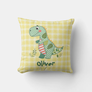 Almofada Bebê Dinossauro de Patchwork Fofo