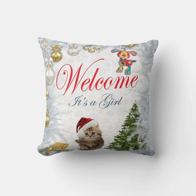 Almofada Bebê do Mês de Natal (Frente)