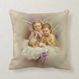 Almofada Bebê dos querubins do anjo-da-guarda no vintage da