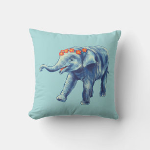 Almofada Bebê Elefante Cujo Azul É Menino