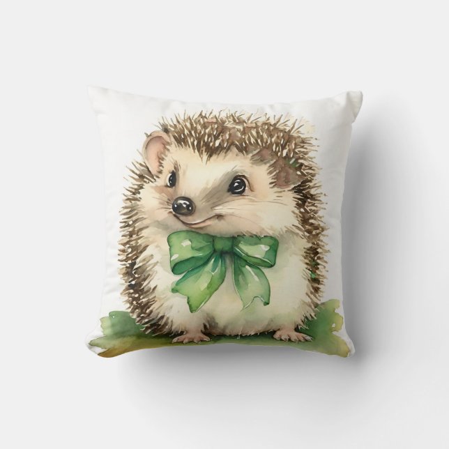 Almofada Bebê Hedgehog Arco Verde Sexo Neutro (Frente)