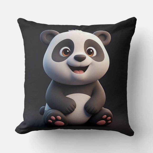 Almofada Bebê Panda de Desenho Animado Fofo (Frente)