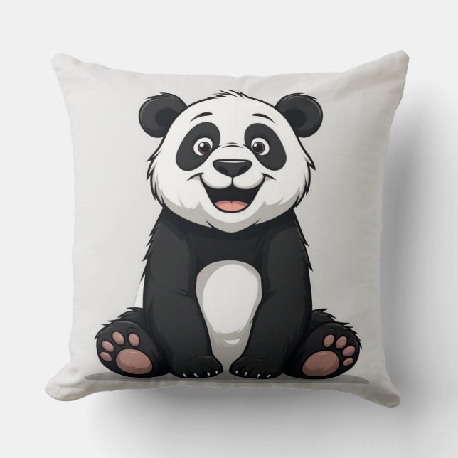 Almofada Bebê Panda de Desenho Animado Fofo (Frente)