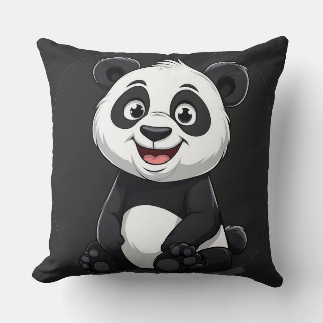 Almofada Bebê Panda de Desenho Animado Fofo (Frente)