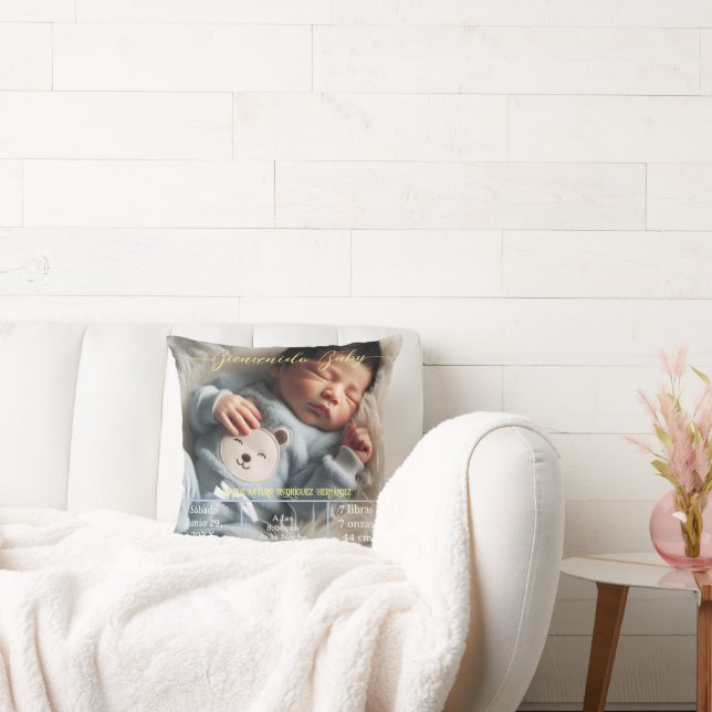 Almofada Bebê | Personalizar Estados recém-nascidos Espanho (Sofá)