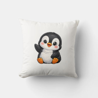 Almofada Bebê Pingüim Fofo Acenando Personagem de Desenho I